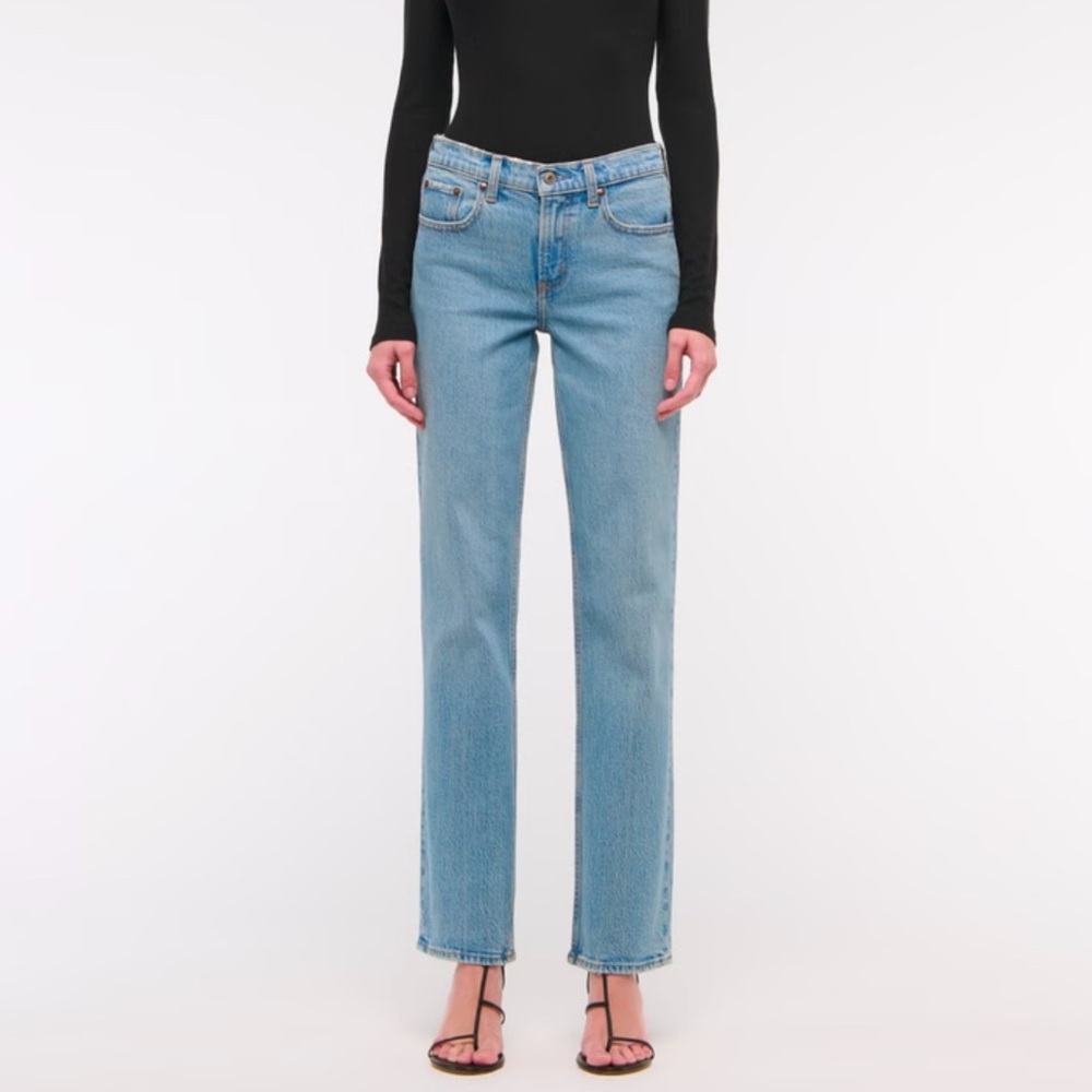 Abercrombie The Straight Mid Rise jeans
